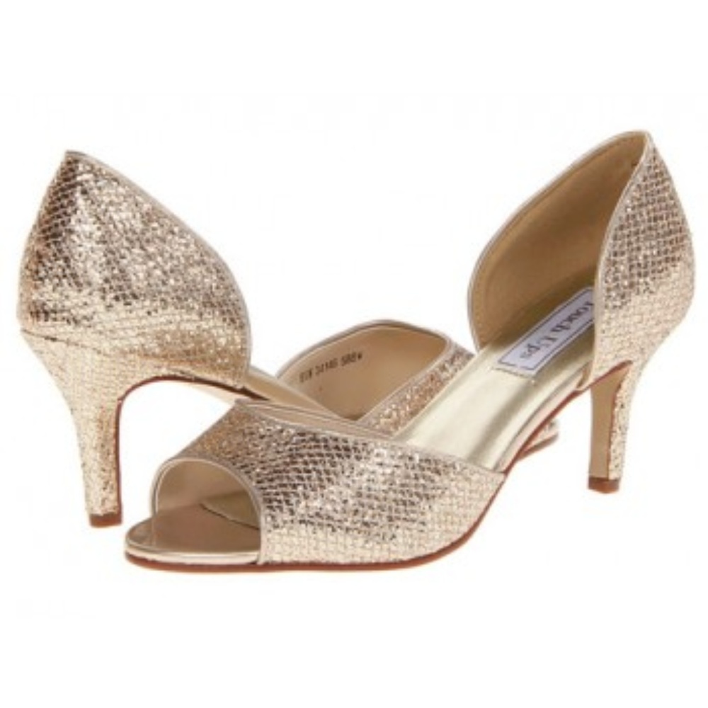 Touch Ups Jolee Glitter D'Orsay Heels Champagne
